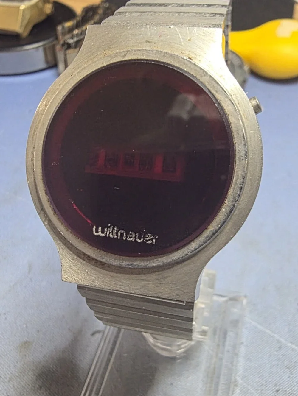 vintage Wittnauer Polara red LED watch